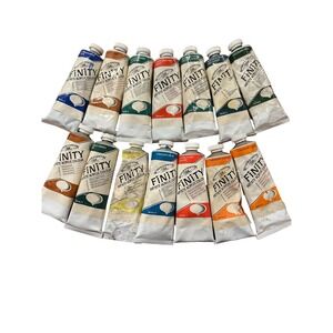Winsor & Newton Finity Acrylic Paint Lot 14 Tubes Mixed Colors Artist
